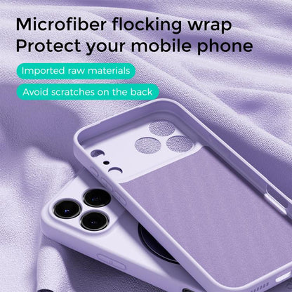 ABEEL Skin-friendly Feel Magnetic Liquid Silicone Phone Case with Holder, For iPhone 17 Pro Max, For iPhone 17 Pro, For iPhone 17, For iPhone 16 Pro Max