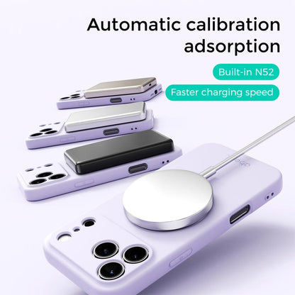 ABEEL Skin-friendly Feel Magnetic Liquid Silicone Phone Case with Holder, For iPhone 17 Pro Max, For iPhone 17 Pro, For iPhone 17, For iPhone 16 Pro Max