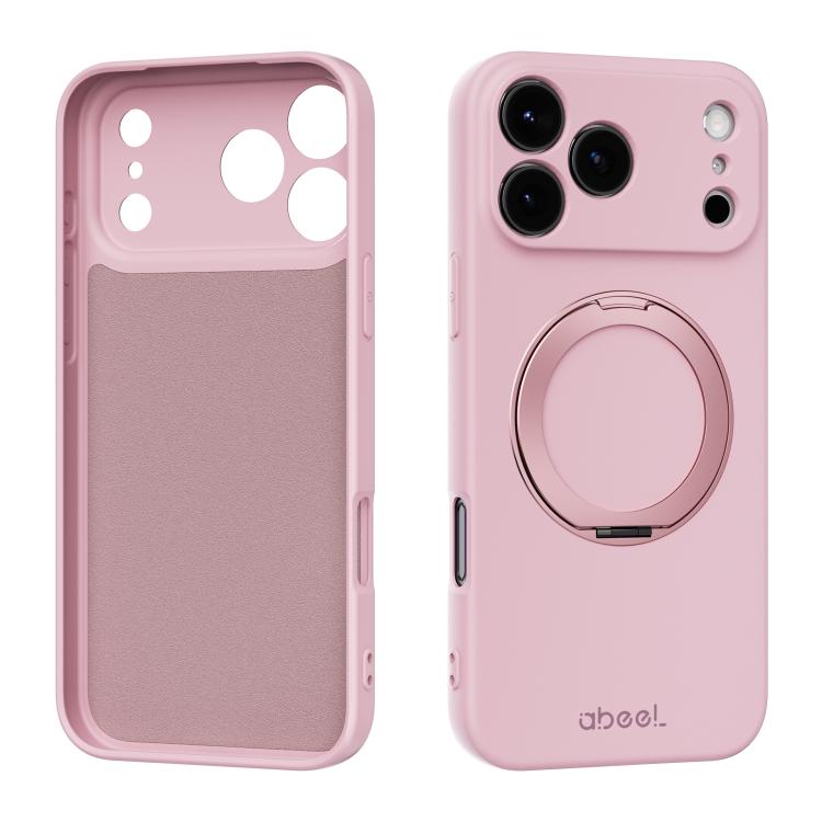 ABEEL Skin-friendly Feel Magnetic Liquid Silicone Phone Case with Holder, For iPhone 17 Pro Max, For iPhone 17 Pro, For iPhone 17, For iPhone 16 Pro Max
