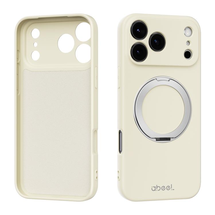 ABEEL Skin-friendly Feel Magnetic Liquid Silicone Phone Case with Holder, For iPhone 17 Pro Max, For iPhone 17 Pro, For iPhone 17, For iPhone 16 Pro Max