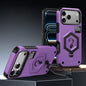 Hexagon Armor Magnetic Holder Weighing Scale Phone Case, For iPhone 17 Pro Max, For iPhone 17 Pro, For iPhone 17