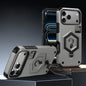 Hexagon Armor Magnetic Holder Weighing Scale Phone Case, For iPhone 17 Pro Max, For iPhone 17 Pro, For iPhone 17