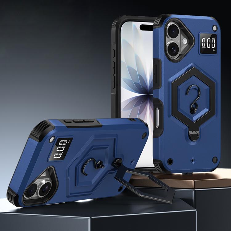 Hexagon Armor Magnetic Holder Weighing Scale Phone Case, For iPhone 17 Pro Max, For iPhone 17 Pro, For iPhone 17