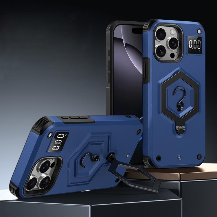 Hexagon Armor Magnetic Holder Weighing Scale Phone Case, For iPhone 16, For iPhone 15 Pro Max, For iPhone 15 Pro