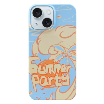 Painted Pattern PC Phone Case, For iPhone 17