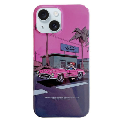 Painted Pattern PC Phone Case, For iPhone 17