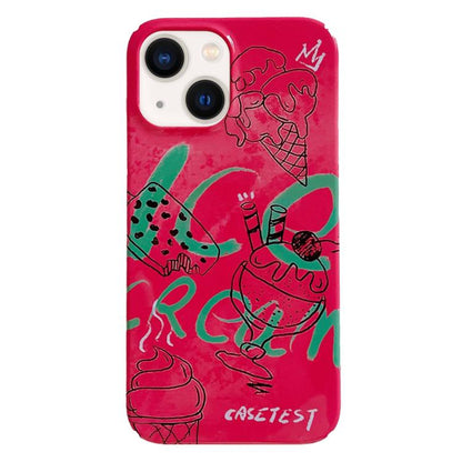 Painted Pattern PC Phone Case, For iPhone 16