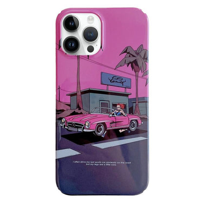 Painted Pattern PC Phone Case, For iPhone 16 Pro Max