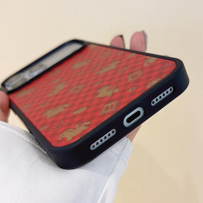 Spring Festival Horse Year Red Mirror Surface Magnetic Phone Case, For iPhone 13 Pro Max, For iPhone 13 Pro, For iPhone 13, For iPhone 12, For iPhone 12 Pro Max, For iPhone 12 Pro