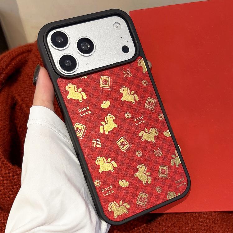 Spring Festival Horse Year Red Mirror Surface Magnetic Phone Case, For iPhone 13 Pro Max, For iPhone 13 Pro, For iPhone 13, For iPhone 12, For iPhone 12 Pro Max, For iPhone 12 Pro