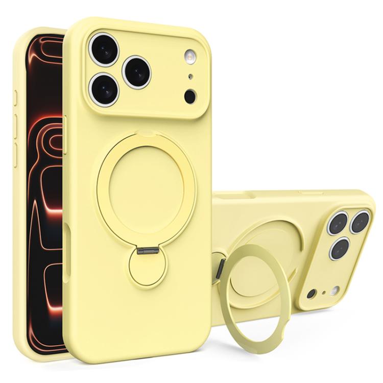 Liquid Silicone MagSafe Holder Phone Case, For iPhone 17 Pro Max, For iPhone 17 Pro, For iPhone 17