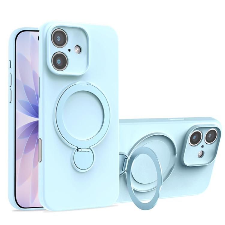 Liquid Silicone MagSafe Holder Phone Case, For iPhone 17 Pro Max, For iPhone 17 Pro, For iPhone 17