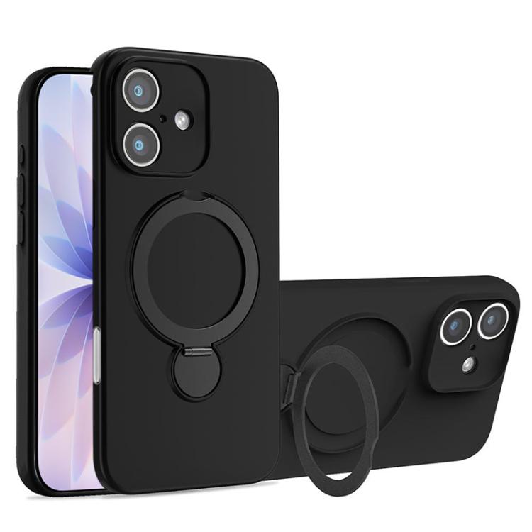Liquid Silicone MagSafe Holder Phone Case, For iPhone 17 Pro Max, For iPhone 17 Pro, For iPhone 17