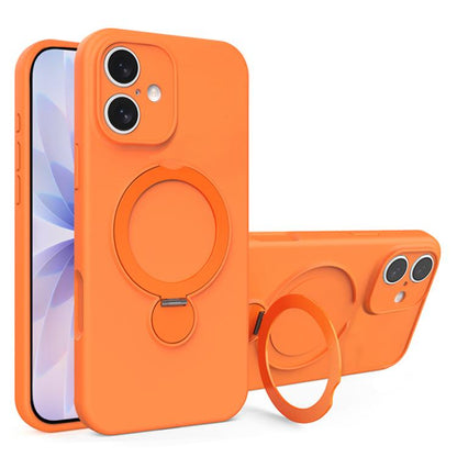Liquid Silicone MagSafe Holder Phone Case, For iPhone 17 Pro Max, For iPhone 17 Pro, For iPhone 17