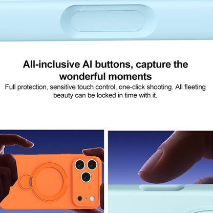 Liquid Silicone MagSafe Holder Phone Case, For iPhone 17 Pro Max, For iPhone 17 Pro, For iPhone 17