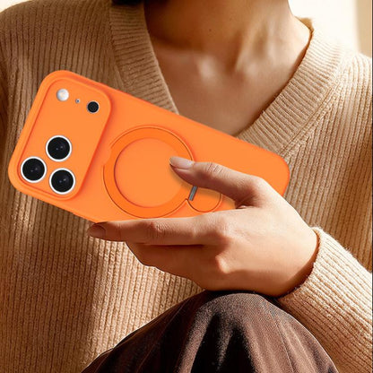 Liquid Silicone MagSafe Holder Phone Case, For iPhone 17 Pro Max, For iPhone 17 Pro, For iPhone 17