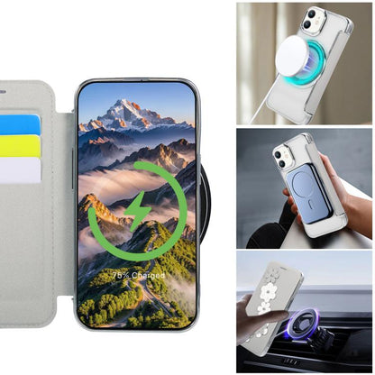 Floral Magnetic Electroplated Card Holder Vegan Leather Phone Case, For iPhone 12 / 12 Pro, For iPhone 12 Pro Max