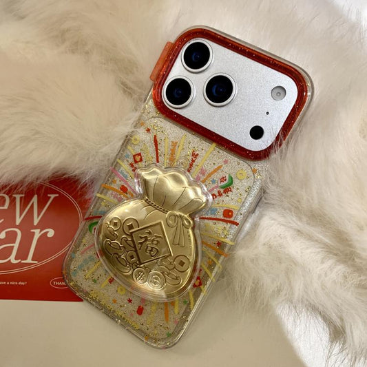 New Year Fireworks Lucky Bag Phone Case, For iPhone 17 Pro Max, For iPhone 17 Pro, For iPhone 17, For iPhone 16 Pro Max, For iPhone 16 Pro, For iPhone 16, For iPhone 15 Pro Max, For iPhone 15 Pro, For iPhone 15, For iPhone 14, For iPhone 14 Pro