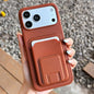 Square Folding Card Bag Holder Phone Case, For iPhone 17 Pro Max, For iPhone 17 Pro, For iPhone 17