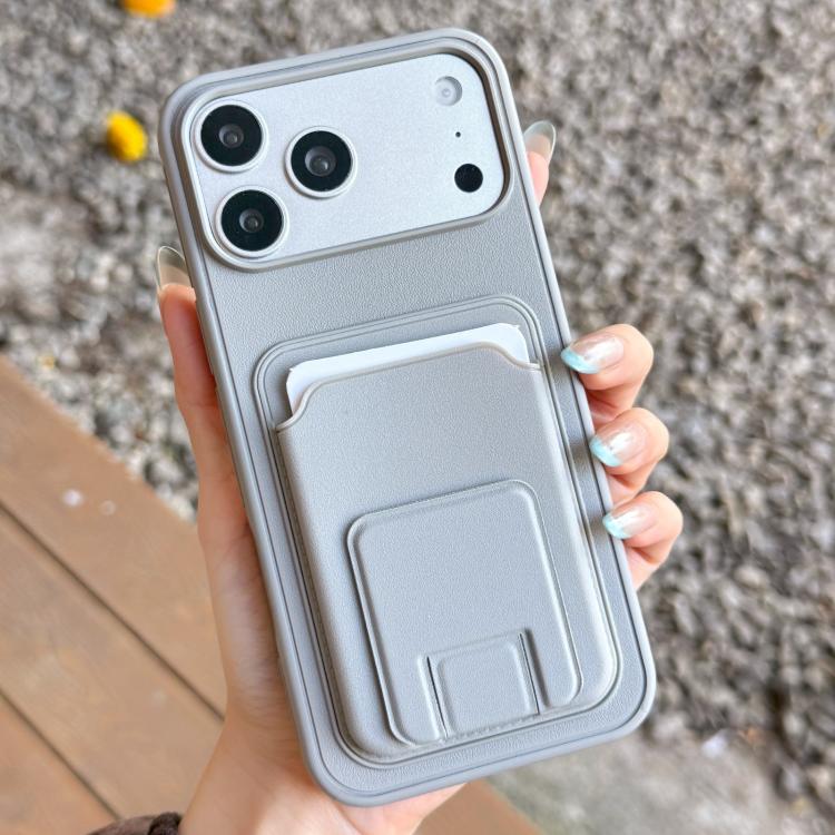 Square Folding Card Bag Holder Phone Case, For iPhone 17 Pro Max, For iPhone 17 Pro, For iPhone 17