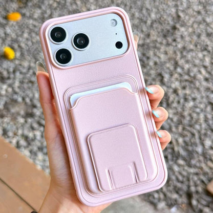 Square Folding Card Bag Holder Phone Case, For iPhone 17 Pro Max, For iPhone 17 Pro, For iPhone 17