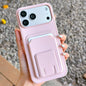 Square Folding Card Bag Holder Phone Case, For iPhone 17 Pro Max, For iPhone 17 Pro, For iPhone 17