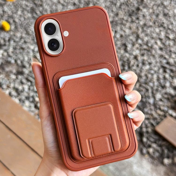 Square Folding Card Bag Holder Phone Case, For iPhone 17 Pro Max, For iPhone 17 Pro, For iPhone 17