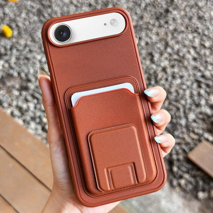 Square Folding Card Bag Holder Phone Case, For iPhone Air, For iPhone 16 Pro Max, For iPhone 16 Pro