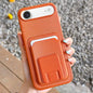 Square Folding Card Bag Holder Phone Case, For iPhone Air, For iPhone 16 Pro Max, For iPhone 16 Pro