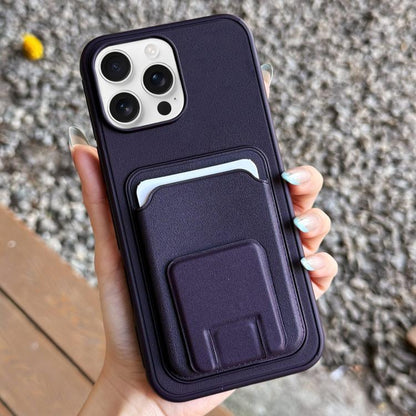 Square Folding Card Bag Holder Phone Case, For iPhone Air, For iPhone 16 Pro Max, For iPhone 16 Pro