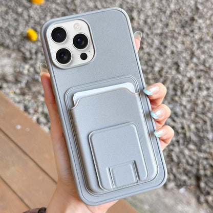 Square Folding Card Bag Holder Phone Case, For iPhone Air, For iPhone 16 Pro Max, For iPhone 16 Pro