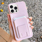 Square Folding Card Bag Holder Phone Case, For iPhone Air, For iPhone 16 Pro Max, For iPhone 16 Pro