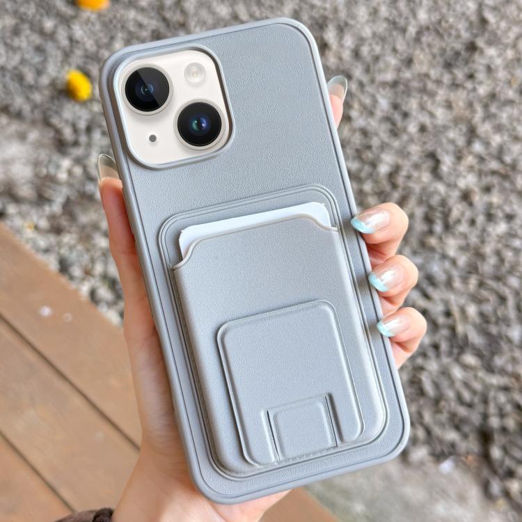 Square Folding Card Bag Holder Phone Case, For iPhone 15 Pro, For iPhone 15 Plus, For iPhone 15