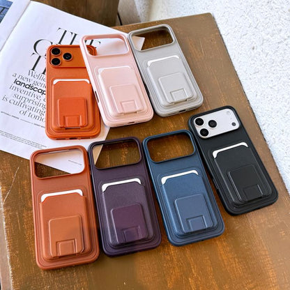 Square Folding Card Bag Holder Phone Case, For iPhone Air, For iPhone 16 Pro Max, For iPhone 16 Pro