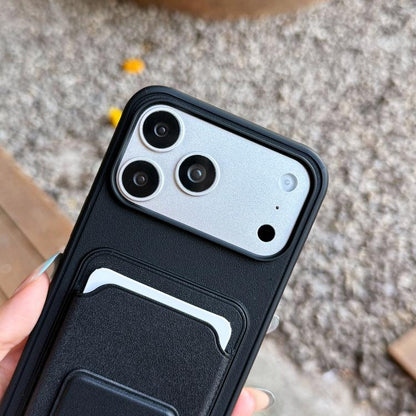 Square Folding Card Bag Holder Phone Case, For iPhone 17 Pro Max, For iPhone 17 Pro, For iPhone 17