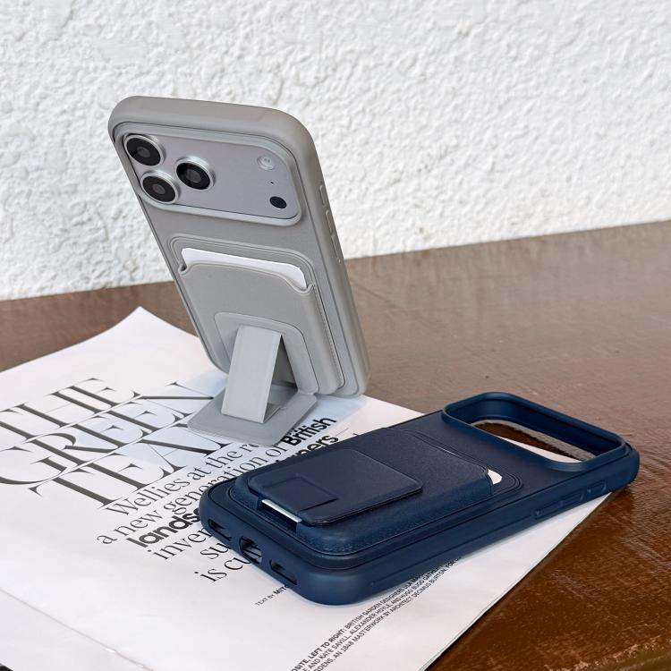 Square Folding Card Bag Holder Phone Case, For iPhone 17 Pro Max, For iPhone 17 Pro, For iPhone 17
