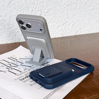 Square Folding Card Bag Holder Phone Case, For iPhone Air, For iPhone 16 Pro Max, For iPhone 16 Pro