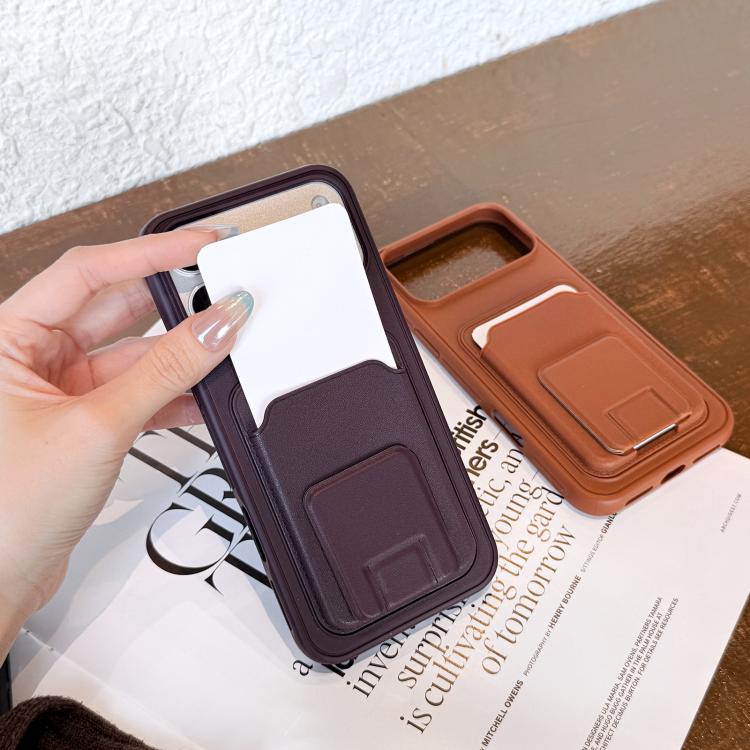 Square Folding Card Bag Holder Phone Case, For iPhone 17 Pro Max, For iPhone 17 Pro, For iPhone 17