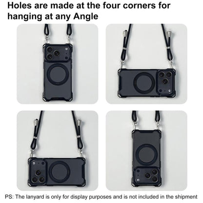XDcase Pivot Stand Four-Corner Hole Magnetic Phone Case, Lanyard Not Included, For iPhone 17 Pro Max, For iPhone 17 Pro