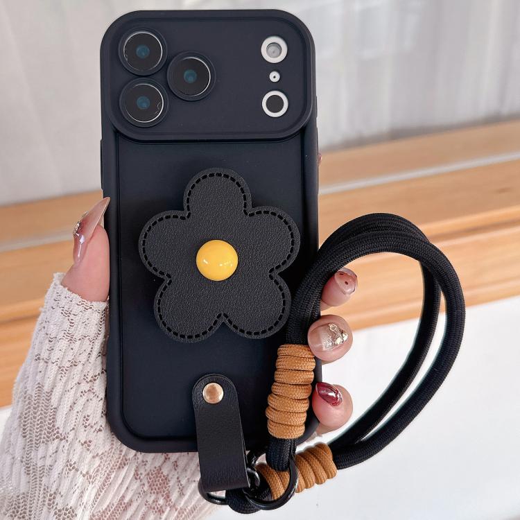 Floral Holder TPU Phone Case with PU Buckle Lanyard, For iPhone 17 Pro Max, For iPhone 17 Pro, For iPhone 17, For iPhone Air, For iPhone 16 Pro Max, For iPhone 16 Pro