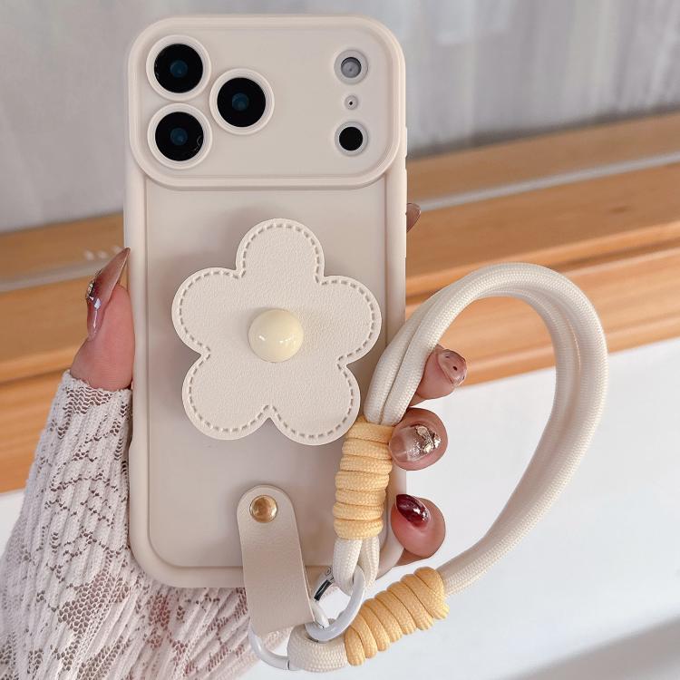 Floral Holder TPU Phone Case with PU Buckle Lanyard, For iPhone 17 Pro Max, For iPhone 17 Pro, For iPhone 17, For iPhone Air, For iPhone 16 Pro Max, For iPhone 16 Pro