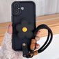 Floral Holder TPU Phone Case with PU Buckle Lanyard, For iPhone 17 Pro Max, For iPhone 17 Pro, For iPhone 17, For iPhone Air, For iPhone 16 Pro Max, For iPhone 16 Pro