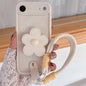 Floral Holder TPU Phone Case with PU Buckle Lanyard, For iPhone 17 Pro Max, For iPhone 17 Pro, For iPhone 17, For iPhone Air, For iPhone 16 Pro Max, For iPhone 16 Pro
