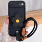 Floral Holder TPU Phone Case with PU Buckle Lanyard, For iPhone 17 Pro Max, For iPhone 17 Pro, For iPhone 17, For iPhone Air, For iPhone 16 Pro Max, For iPhone 16 Pro