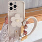 Floral Holder TPU Phone Case with PU Buckle Lanyard, For iPhone 17 Pro Max, For iPhone 17 Pro, For iPhone 17, For iPhone Air, For iPhone 16 Pro Max, For iPhone 16 Pro