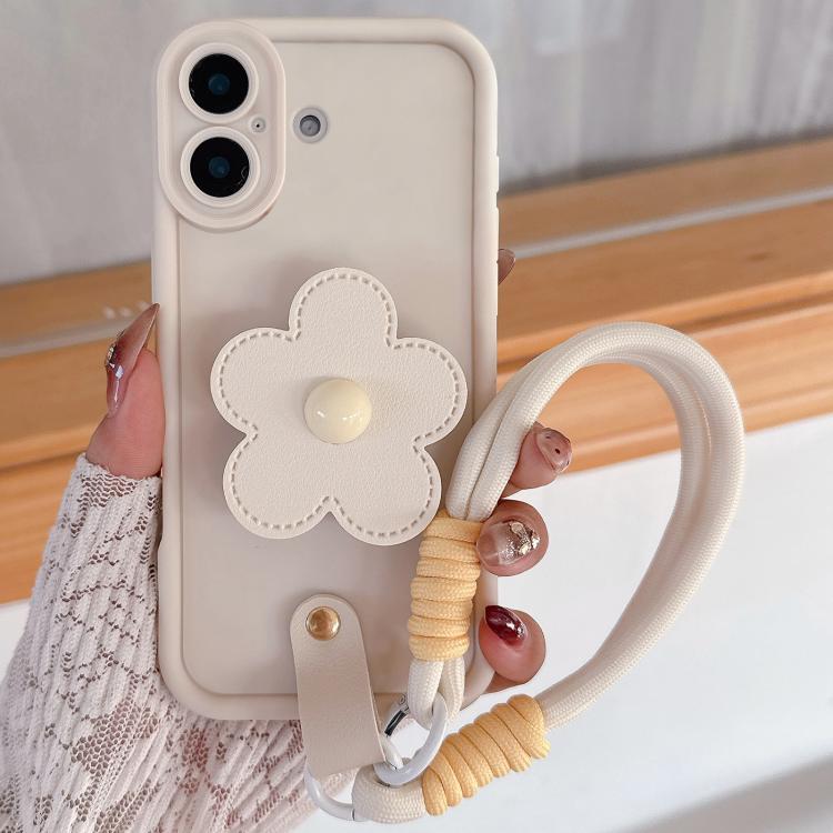 Floral Holder TPU Phone Case with PU Buckle Lanyard, For iPhone 16, For iPhone 15 Pro Max, For iPhone 15 Pro, For iPhone 15, For iPhone 14, For iPhone 14 Pro
