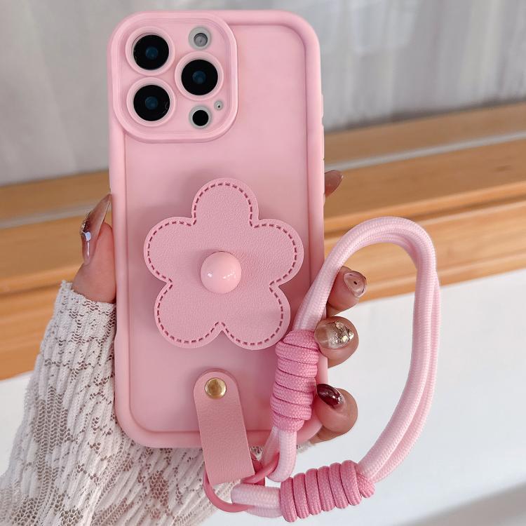 Floral Holder TPU Phone Case with PU Buckle Lanyard, For iPhone 14 Pro Max, For iPhone 13 Pro Max, For iPhone 13 Pro, For iPhone 13, For iPhone 12, For iPhone 12 Pro Max
