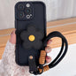 Floral Holder TPU Phone Case with PU Buckle Lanyard, For iPhone 14 Pro Max, For iPhone 13 Pro Max, For iPhone 13 Pro, For iPhone 13, For iPhone 12, For iPhone 12 Pro Max