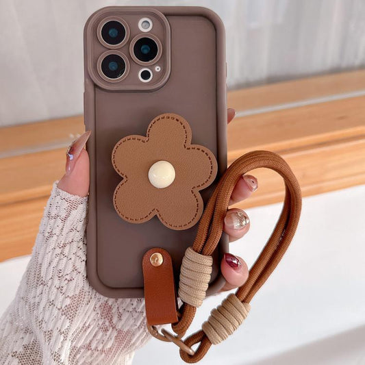 Floral Holder TPU Phone Case with PU Buckle Lanyard, For iPhone 12 Pro, For iPhone 11 Pro Max, For iPhone 11, For iPhone 11 Pro