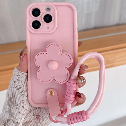 Floral Holder TPU Phone Case with PU Buckle Lanyard, For iPhone 12 Pro, For iPhone 11 Pro Max, For iPhone 11, For iPhone 11 Pro